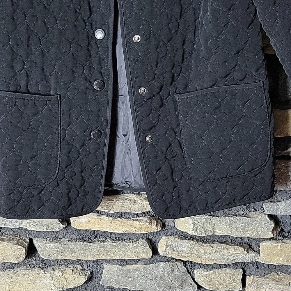 Women's Black Quilted Jacket Size Small - Picture 2 of 11